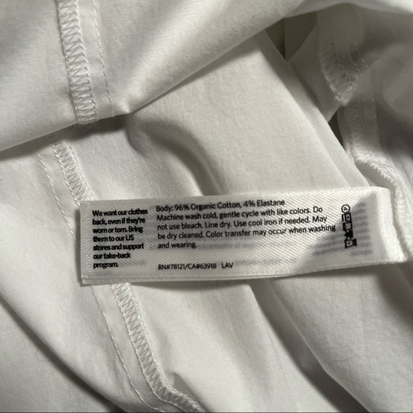 Eileen Fisher White Organic Cotton Boxy Top - Picture 7 of 7